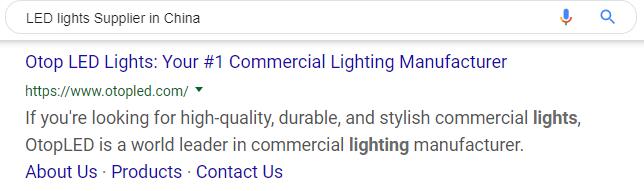 LED lights Supplier in China