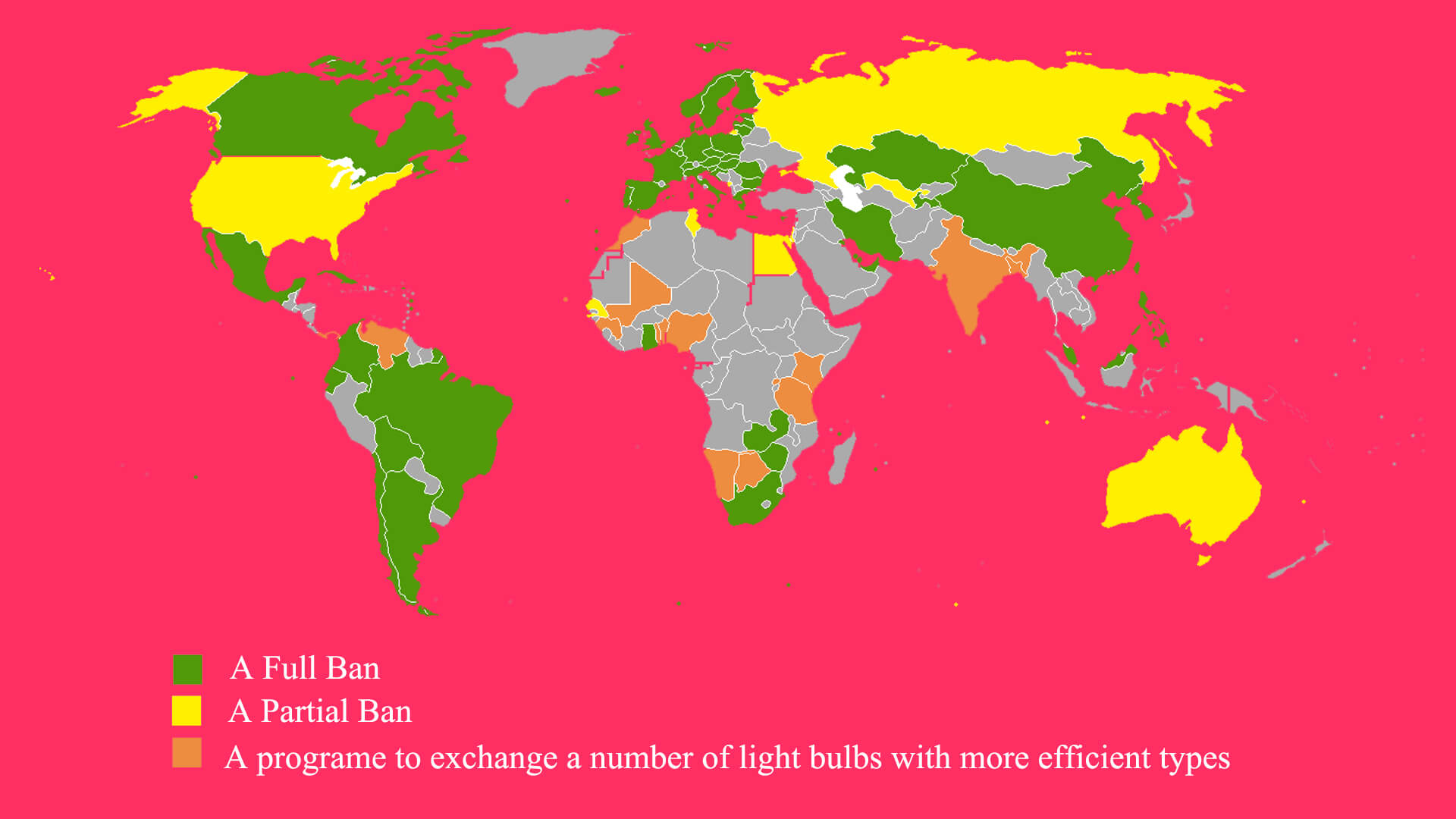 Incandescent Ban Map
