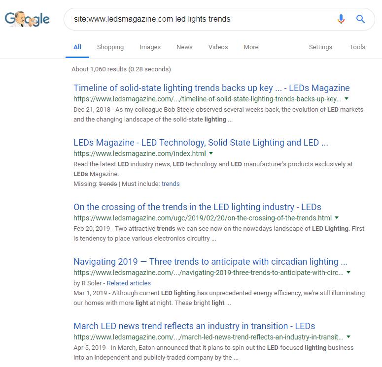 LED Trends Search on LEDMagazine